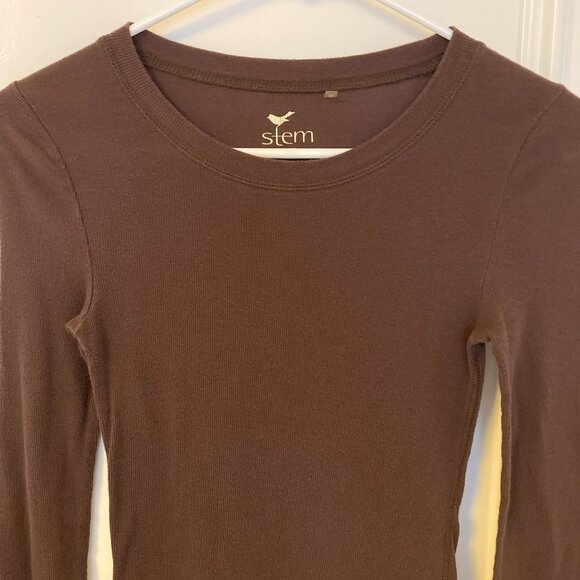 Stem long sleeve tee brown - Picture 6 of 8